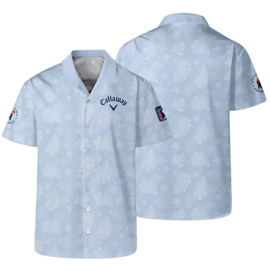 124th U.S. Open Pinehurst Callaway Golf Hawaiian Shirt Light Blue Pastel Floral Hawaiian Pattern All Over Print Oversized Hawaiian Shirt