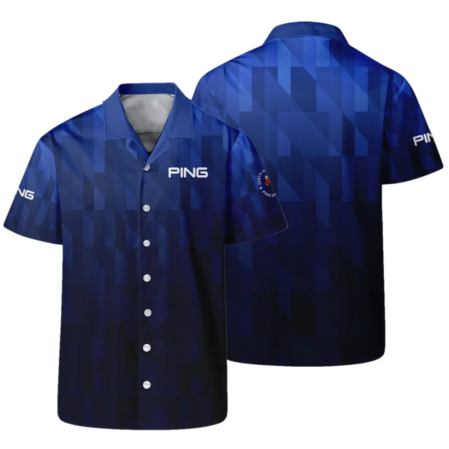 Ping 124th U.S. Open Pinehurst Golf Sport Hawaiian Shirt Blue Fabric Geometric Pattern  All Over Print Oversized Hawaiian Shirt