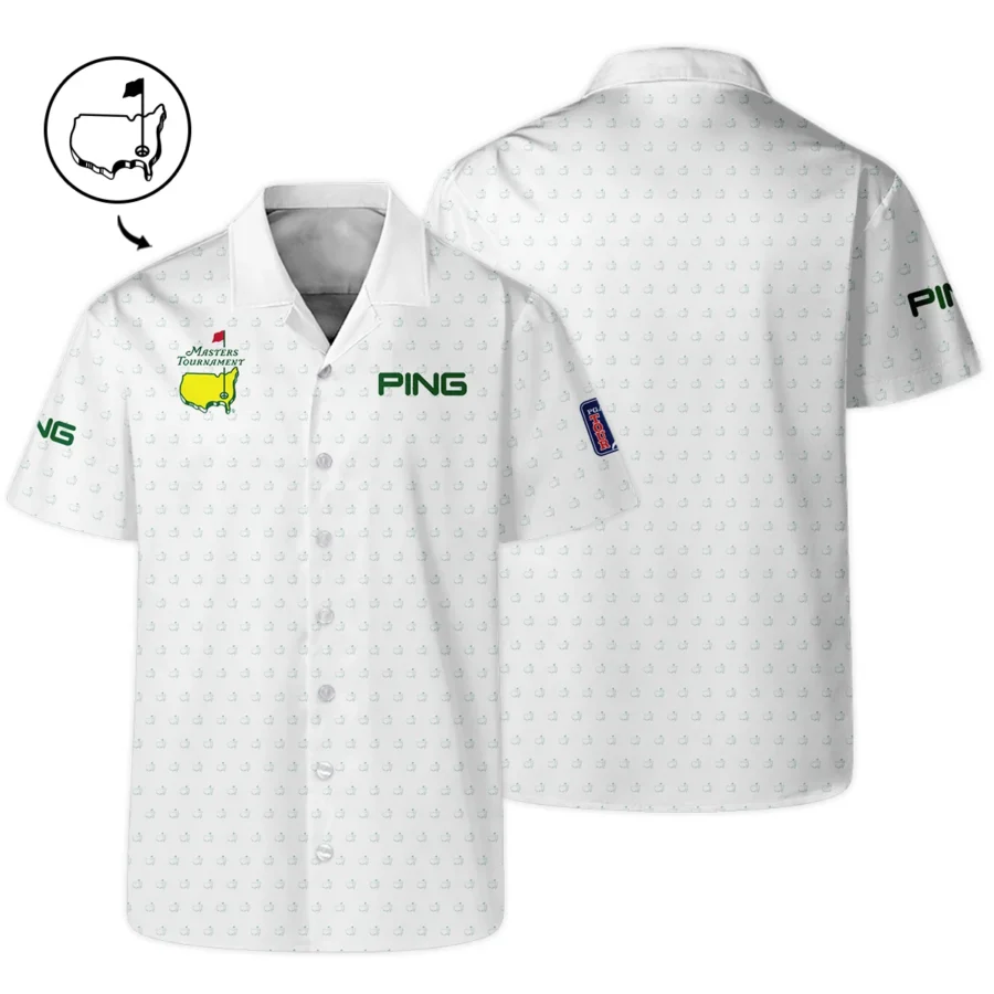 Masters Tournament Golf Ping Hawaiian Shirt Logo Pattern White Green Golf Sports All Over Print Oversized Hawaiian Shirt