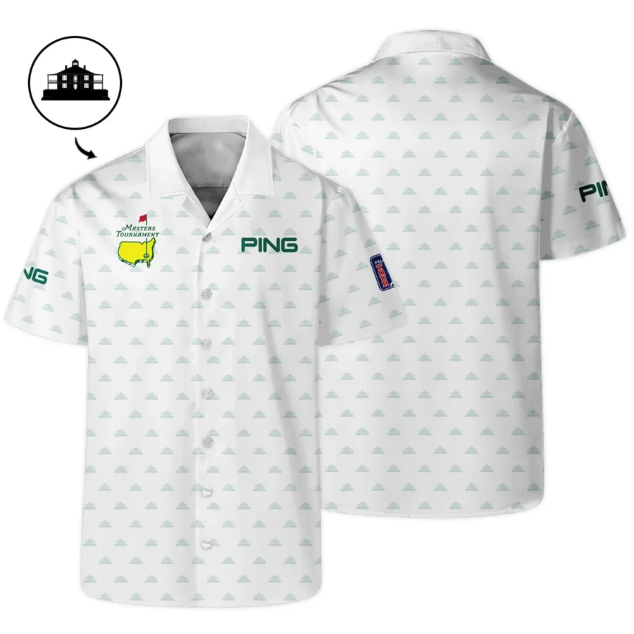 Golf Masters Tournament Ping Hawaiian Shirt Cup Pattern White Green Golf Sports All Over Print Oversized Hawaiian Shirt