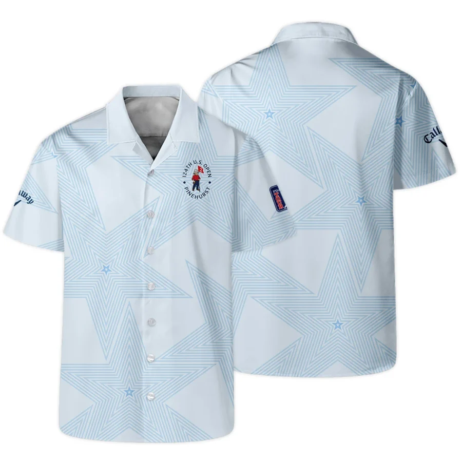 Golf 124th U.S. Open Pinehurst Callaway Hawaiian Shirt Stars Light Blue Golf Sports All Over Print Oversized Hawaiian Shirt