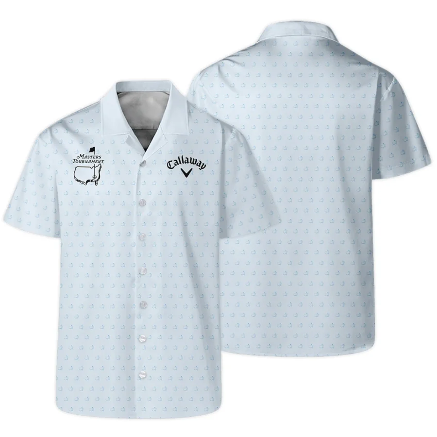 Pattern Masters Tournament Callaway Hawaiian Shirt White Light Blue Color Pattern Logo  Oversized Hawaiian Shirt