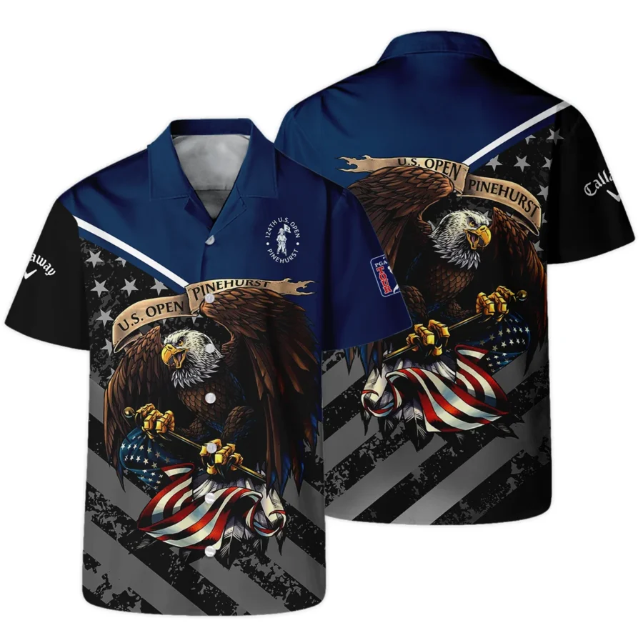 Special Version 124th U.S. Open Pinehurst Callaway Hawaiian Shirt Color Blue Eagle USA  Oversized Hawaiian Shirt