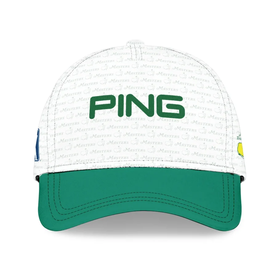 Golf Pattern White Mix Green Ping Masters Tournament Style Classic Golf All over Print Cap