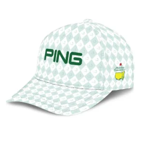 Golf Pattern White Mix Green Callaway Masters Tournament Style Classic Golf All over Print Cap