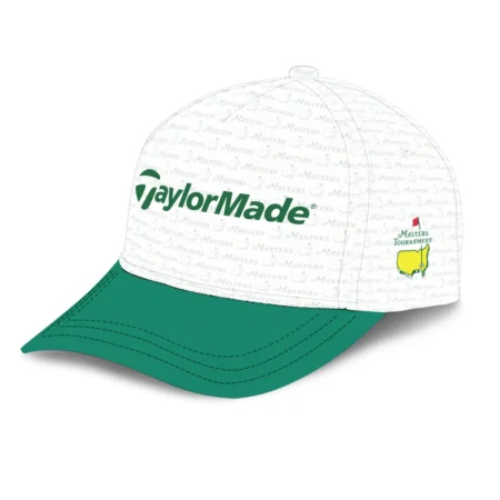 Golf Pattern White Mix Green Taylor Made Masters Tournament Style Classic Golf All over Print Cap
