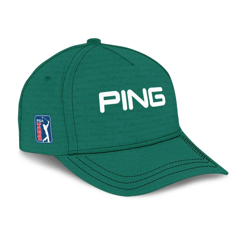 Golf Pattern Green Ping Masters Tournament Style Classic Golf All over Print Cap