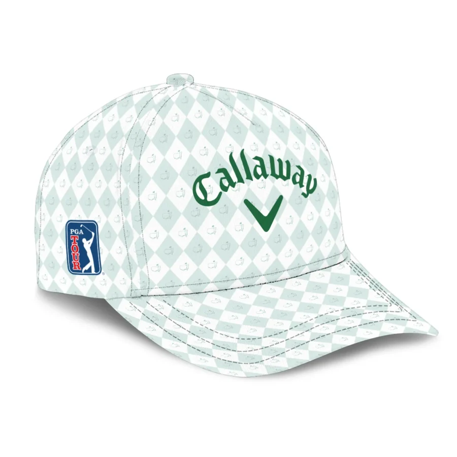 Golf Pattern White Green Callaway Masters Tournament Style Classic Golf All over Print Cap