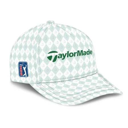Golf Pattern White Green Taylor Made Masters Tournament Style Classic Golf All over Print Cap