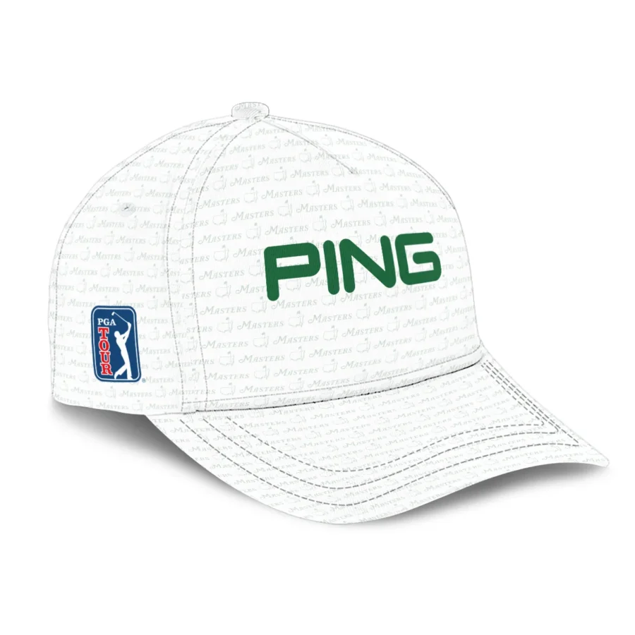 Golf Pattern White Mix Green V2 Ping Masters Tournament Style Classic Golf All over Print Cap