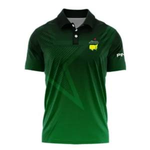 Masters Tournament Ping Star Dark Green Pattern Zipper Polo Shirt Style Classic Zipper Polo Shirt For Men