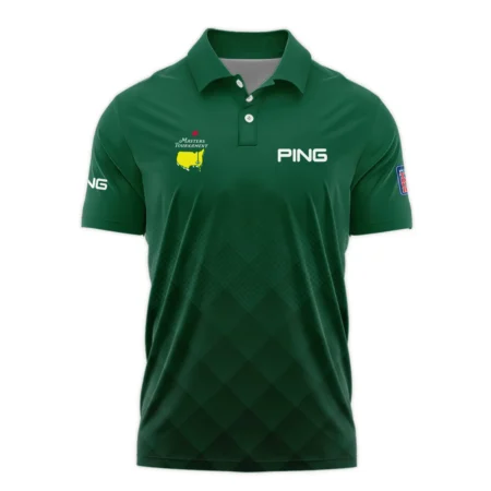 Masters Tournament Ping Gradient Dark Green Pattern Polo Shirt Style Classic Polo Shirt For Men