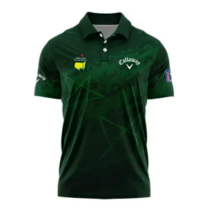 Stars Gradient Dark Green Grunge Pattern Masters Tournament Callaway Zipper Polo Shirt Style Classic Zipper Polo Shirt For Men