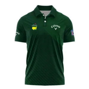 Callaway Gradient Dark Green Abstract Pattern Masters Tournament Zipper Polo Shirt Style Classic Zipper Polo Shirt For Men