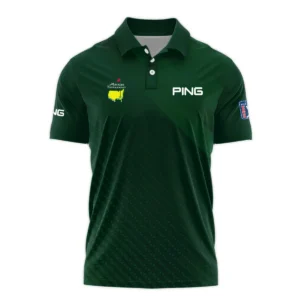 Ping Gradient Dark Green Abstract Pattern Masters Tournament Zipper Polo Shirt Style Classic Zipper Polo Shirt For Men