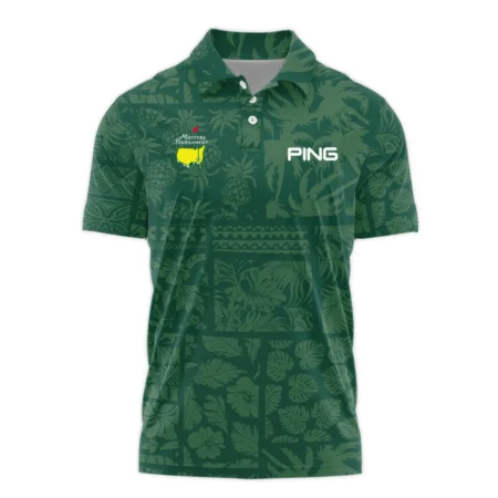 Masters Tournament Ping Hawaiian Style Fabric Patchwork Polo Shirt Style Classic Polo Shirt For Men