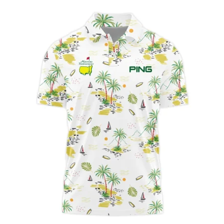 Ping Landscape With Palm Trees Beach And Oceann Masters Tournament Polo Shirt Style Classic Polo Shirt For Men