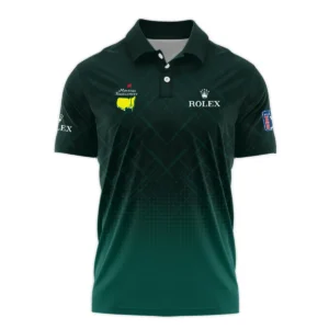 Rolex Masters Tournament Sport Jersey Pattern Dark Green Zipper Polo Shirt Style Classic Zipper Polo Shirt For Men