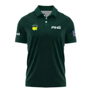 Masters Tournament Rolex Pattern Sport Jersey Dark Green Vneck Long Polo Shirt Style Classic Long Polo Shirt For Men