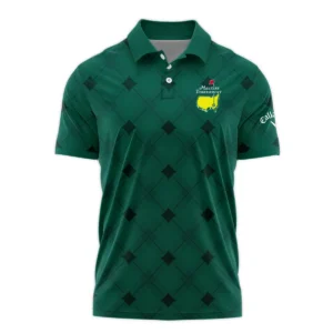 Golf Masters Tournament Green Argyle Pattern Callaway Zipper Polo Shirt Style Classic Zipper Polo Shirt For Men