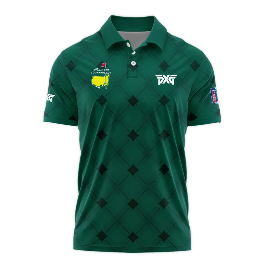 Golf Masters Tournament Green Argyle Pattern Polo Shirt Style Classic Polo Shirt For Men