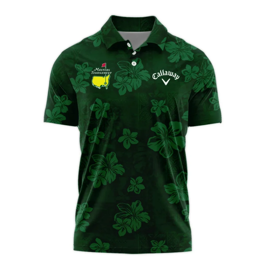 Hawaiian Tribal Elements And Hibiscus Flowers Patchwork Golf Masters Tournament Callaway Polo Shirt Style Classic Polo Shirt For Men