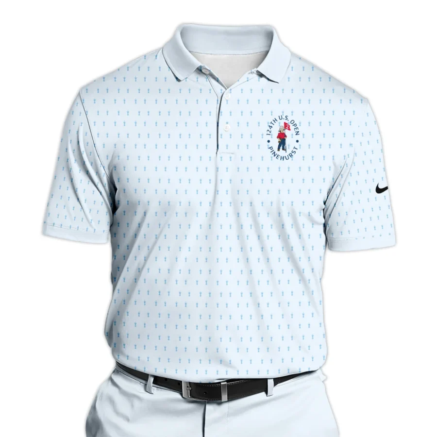 Golf Pattern Cup Light Blue Green 124th U.S. Open Pinehurst Nike Polo Shirt Style Classic Polo Shirt For Men