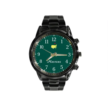 Masters Tournament Logo Black Stainless Steel Watch Gift For Fans