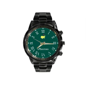 Masters Tournament Black Stainless Steel Watch Gradient Dark Green Pattern