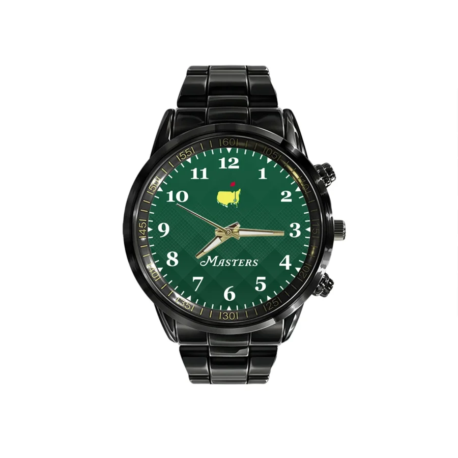 Masters Tournament Black Stainless Steel Watch Gradient Dark Green Pattern