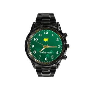 Masters Tournament Black Stainless Steel Watch Gradient Dark Green Pattern