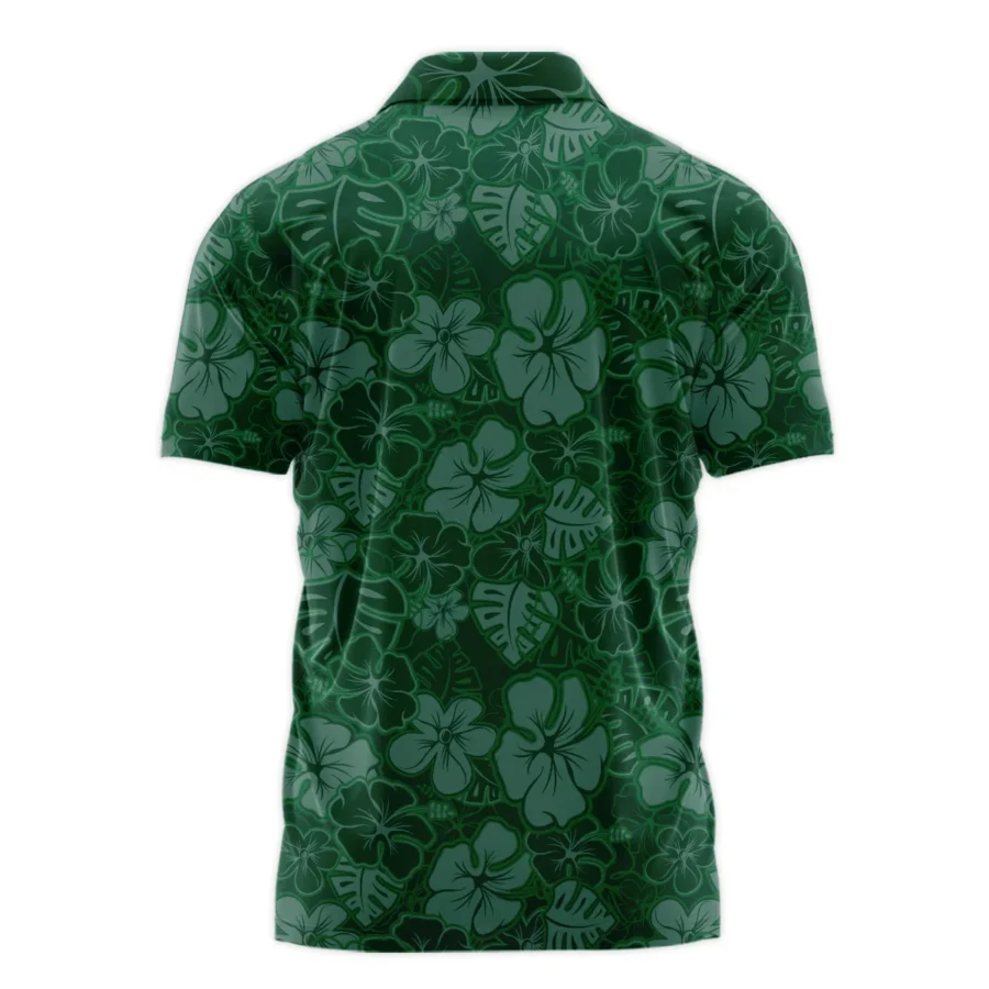 Masters Tournament Ping Tileable Seamless Hawaiian Pattern Zipper Polo Shirt Style Classic Zipper Polo Shirt For Men