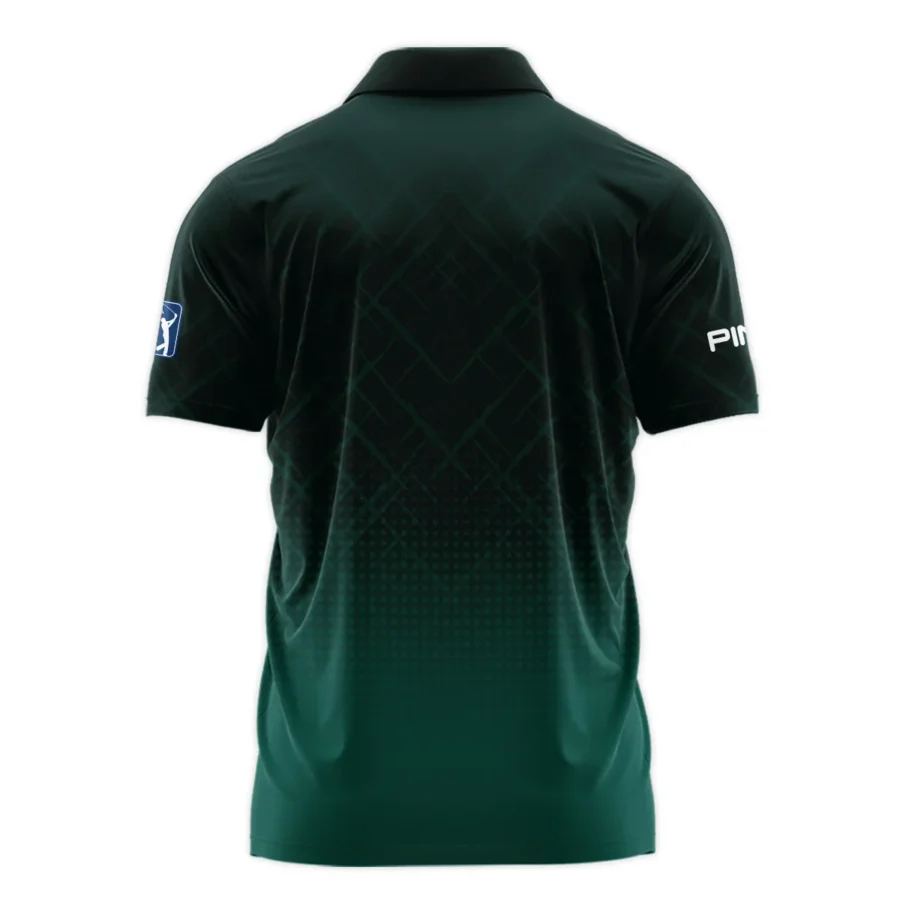 Ping Masters Tournament Sport Jersey Pattern Dark Green Zipper Polo Shirt Style Classic Zipper Polo Shirt For Men