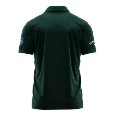 Masters Tournament Callaway Pattern Sport Jersey Dark Green Zipper Polo Shirt Style Classic Zipper Polo Shirt For Men