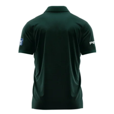 Masters Tournament Ping Pattern Sport Jersey Dark Green Zipper Polo Shirt Style Classic Zipper Polo Shirt For Men