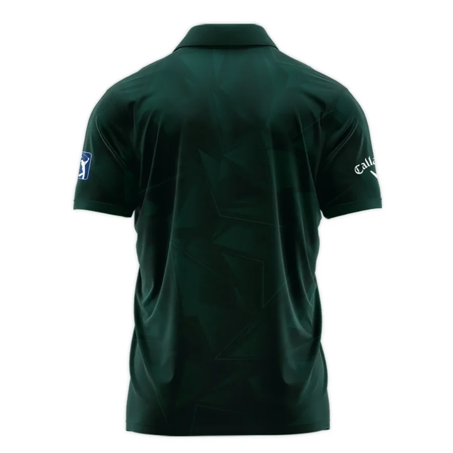 Dark Green Abstract Sport Masters Tournament Callaway Zipper Polo Shirt Style Classic Zipper Polo Shirt For Men