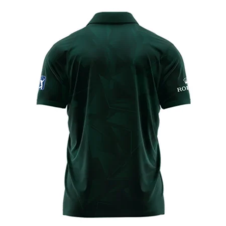 Dark Green Abstract Sport Masters Tournament Rolex Zipper Polo Shirt Style Classic Zipper Polo Shirt For Men