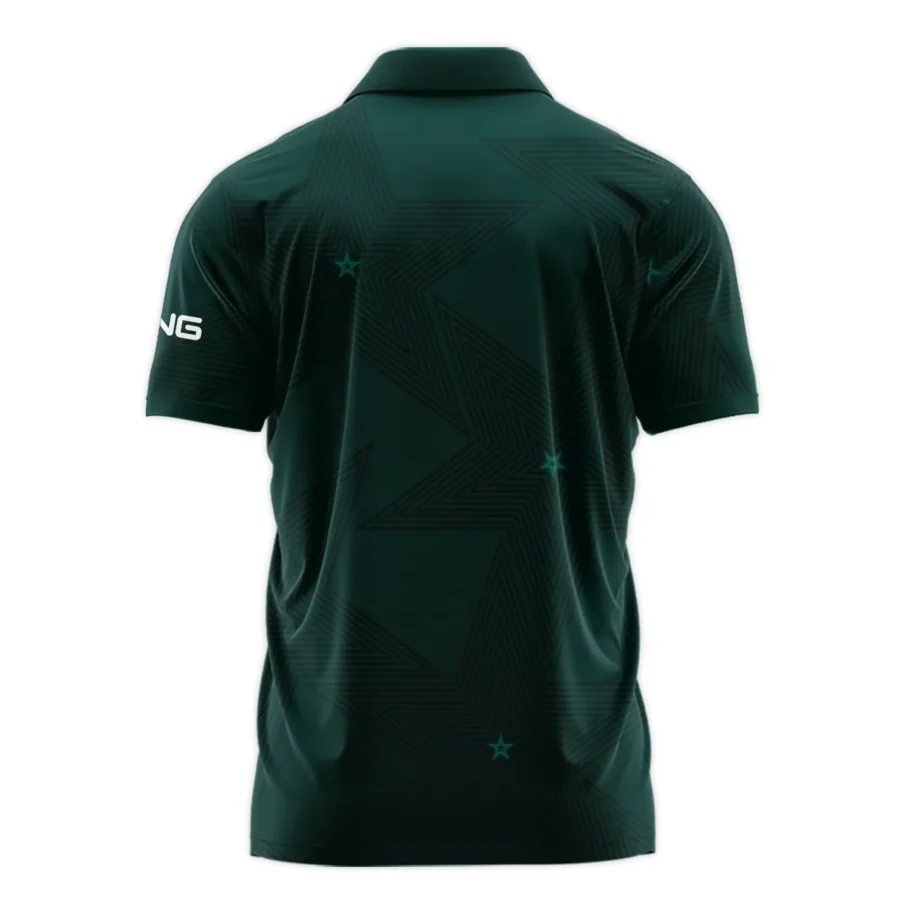 Stars Dark Green Golf Masters Tournament Ping Zipper Polo Shirt Style Classic Zipper Polo Shirt For Men