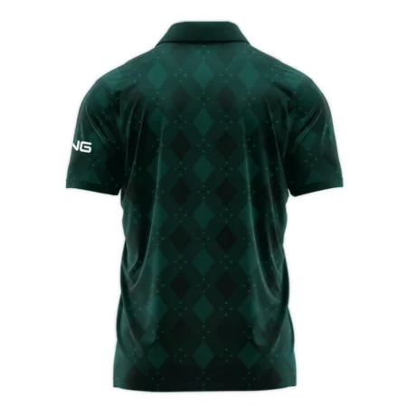 Dark Green Argyle Plaid Pattern Golf Masters Tournament Ping Polo Shirt Style Classic Polo Shirt For Men