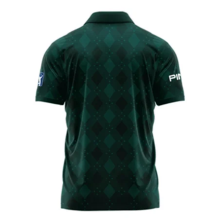 Dark Green Argyle Plaid Pattern Golf Masters Tournament Ping Polo Shirt Style Classic Polo Shirt For Men