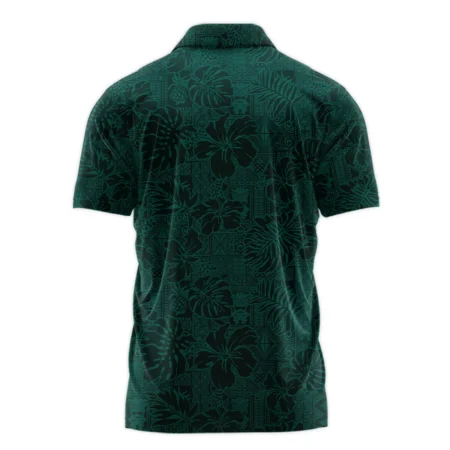 Hibiscus And Tropical Leaves With Tribal Elements Pattern Golf Masters Tournament Ping Polo Shirt Style Classic Polo Shirt For Men