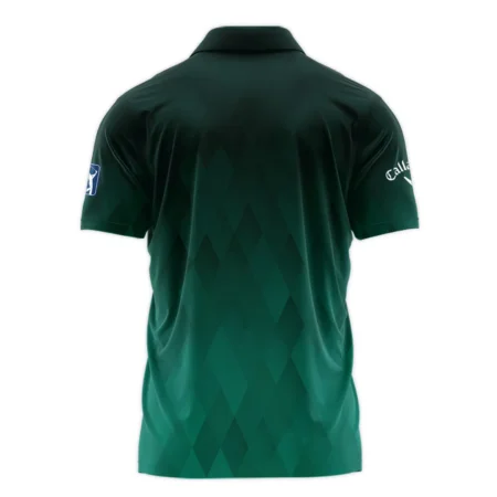 Gradient Dark Green Geometric Pattern Masters Tournament Callaway Polo Shirt Style Classic Polo Shirt For Men