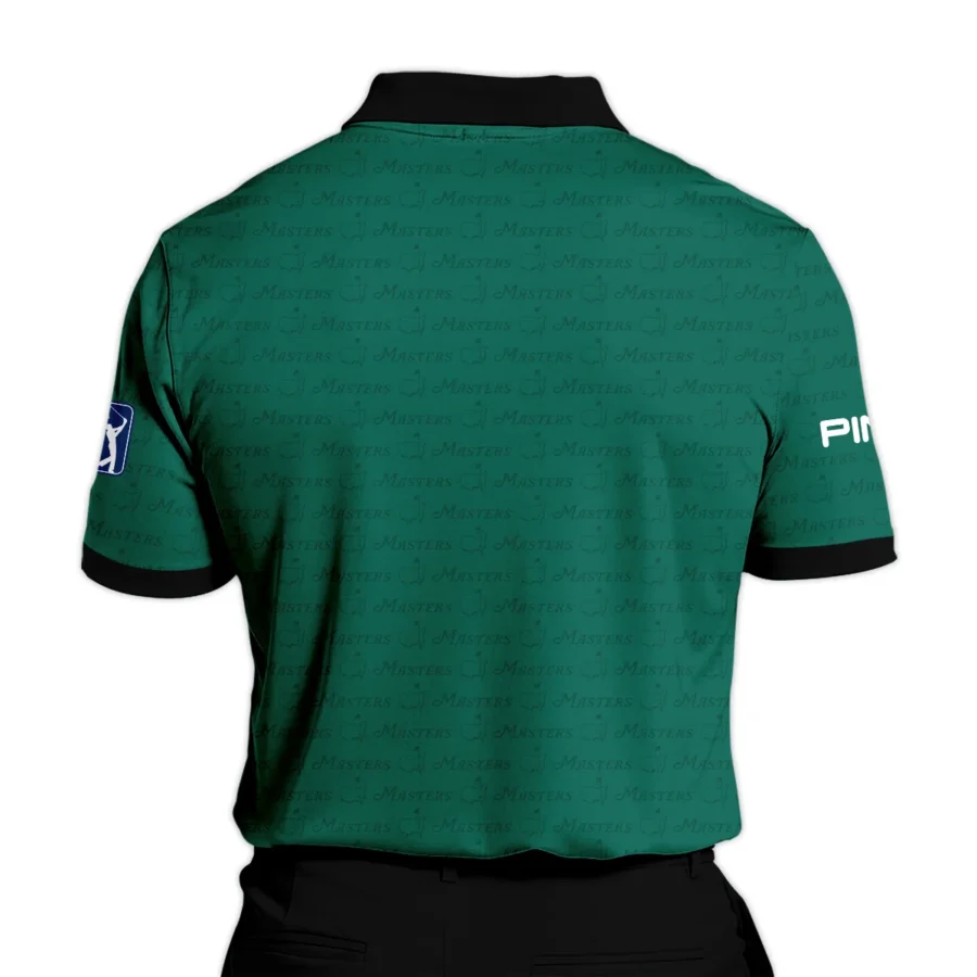 Golf Pattern Cup Green Masters Tournament Ping Zipper Polo Shirt Style Classic Zipper Polo Shirt For Men