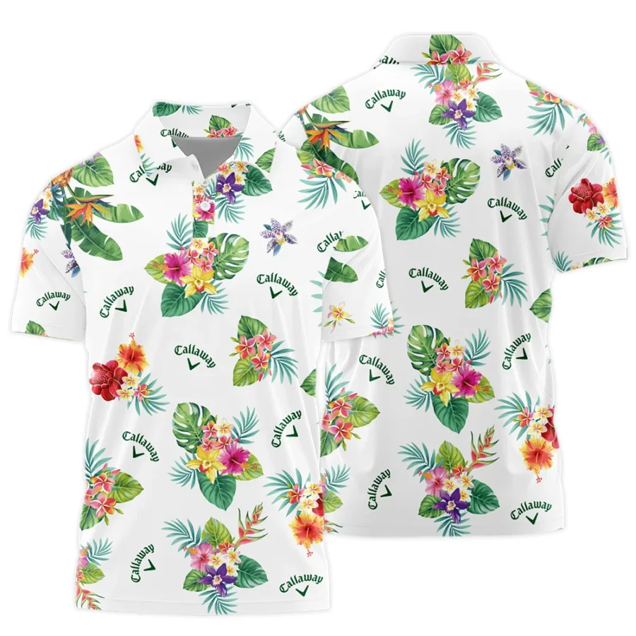 Callaway Hawaiian Flower Polo Shirt Style Classic Polo Shirt For Men