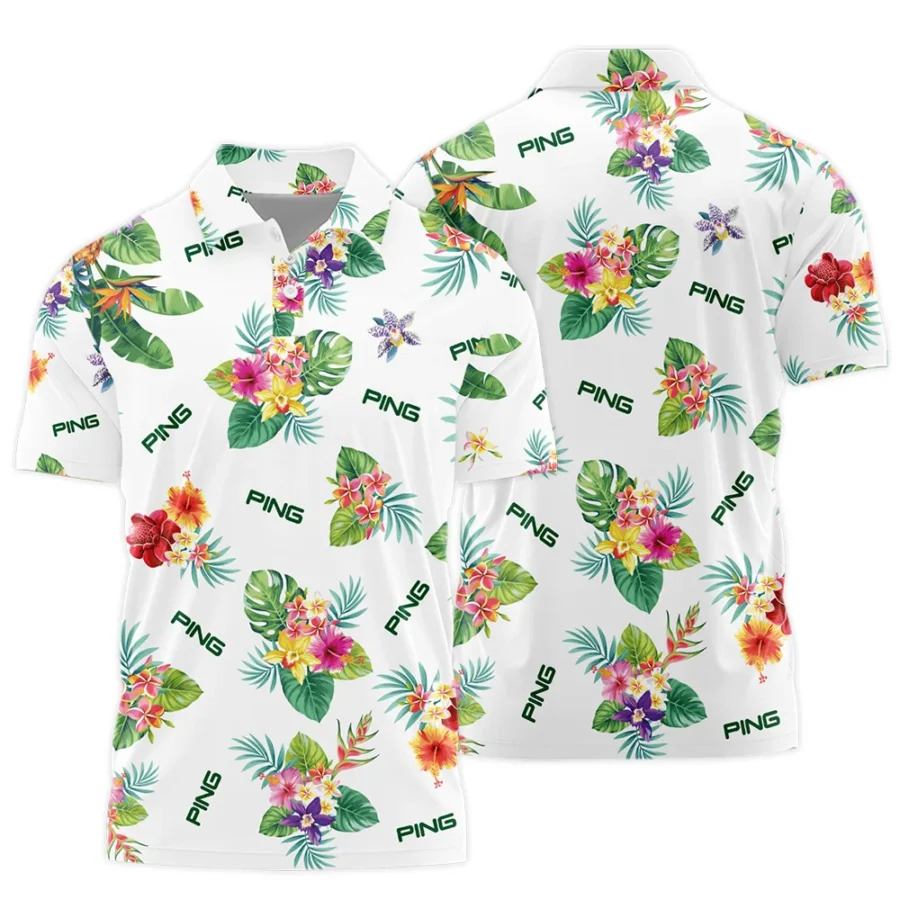 Ping Hawaiian Flower Polo Shirt Style Classic Polo Shirt For Men