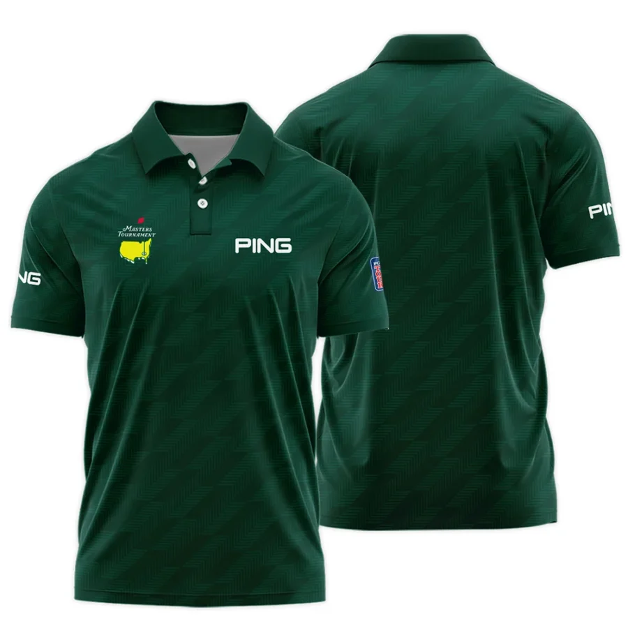 Masters Tournament Ping Star Dark Green Pattern Polo Shirt Style Classic Polo Shirt For Men