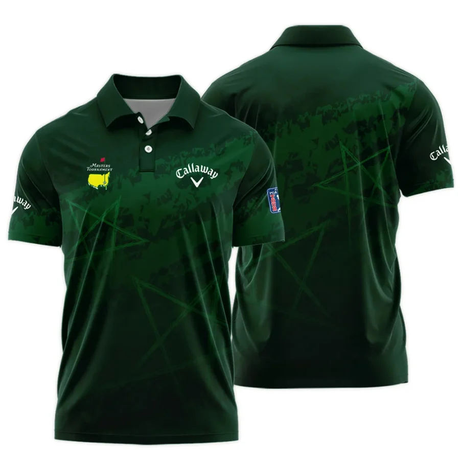 Stars Gradient Dark Green Grunge Pattern Masters Tournament Callaway Polo Shirt Style Classic Polo Shirt For Men