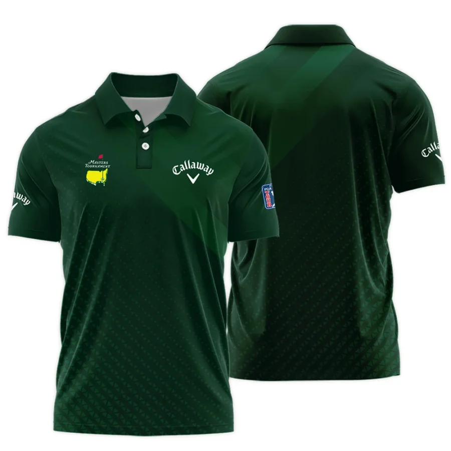 Callaway Gradient Dark Green Abstract Pattern Masters Tournament Polo Shirt Style Classic Polo Shirt For Men