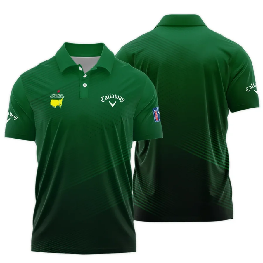 Masters Tournament Stripe Gradient Dark Green Abstract Pattern Callaway Polo Shirt Style Classic Polo Shirt For Men