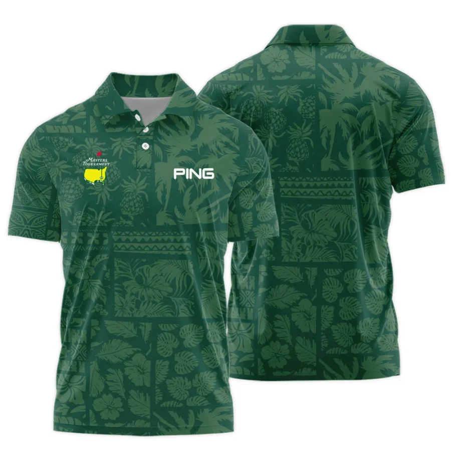 Masters Tournament Ping Hawaiian Style Fabric Patchwork Polo Shirt Style Classic Polo Shirt For Men